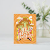 Het wordt beter | Goede Vibes & Retro Groovy Voelt Briefkaart (Staand voorkant)