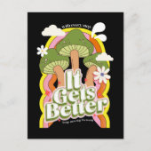 Het wordt beter | Goede Vibes & Retro Groovy Voelt Briefkaart (Voorkant)