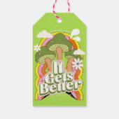 Het wordt beter | Goede Vibes & Retro Groovy Voelt Cadeaulabel (Achterkant)
