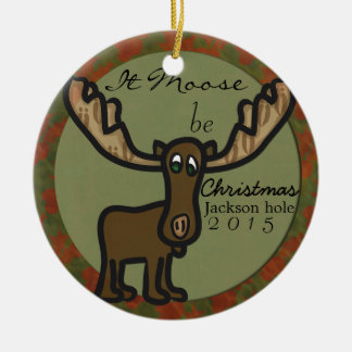 Het wordt de kerstgezinsievorming keramisch ornament