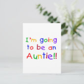Het wordt een Auntie Primaire Kleuren Briefkaart (Staand voorkant)