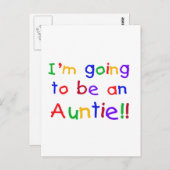 Het wordt een Auntie Primaire Kleuren Briefkaart (Voorkant / Achterkant)