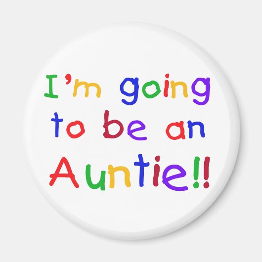 Het wordt een Auntie Primaire Kleuren Magneet (Voorkant)