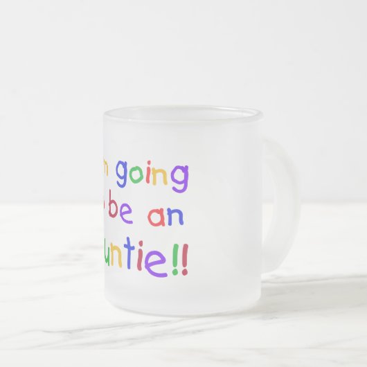 Het wordt een Auntie Primaire Kleuren Matglas Koffiemok (Voorkant rechts)
