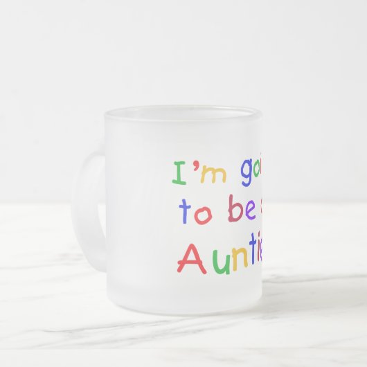 Het wordt een Auntie Primaire Kleuren Matglas Koffiemok (Voorkant links)