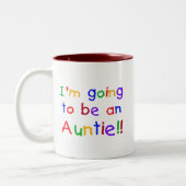 Het wordt een Auntie Primaire Kleuren Tweekleurige Koffiemok (Links)