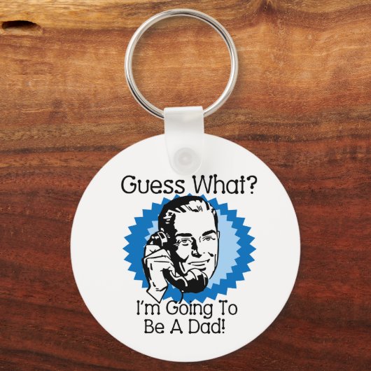 Het wordt een blauwe papa sleutelhanger (Voorkant)