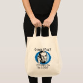 Het wordt een blauwe papa tote bag (Voorkant (product))