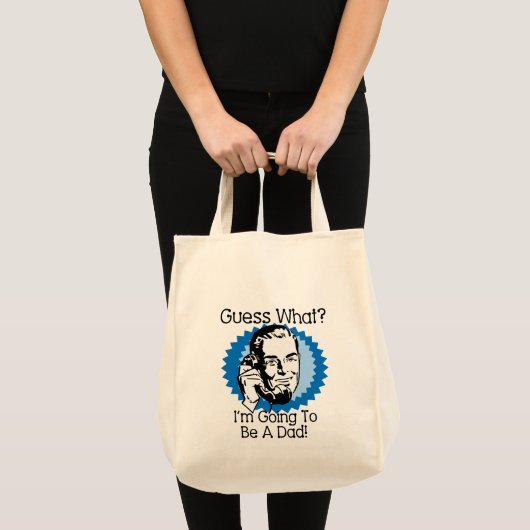 Het wordt een blauwe papa tote bag (Voorkant (product))