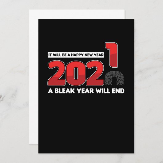 Het wordt een gelukkig nieuwjaar 2021 met kerstcad kaart (Voorkant / Achterkant)