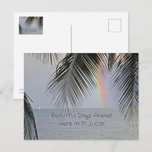 "HET WORDT EEN GEWELDIGE DAG IN ST. LUCIA" BRIEFKAART (Voorkant / Achterkant)