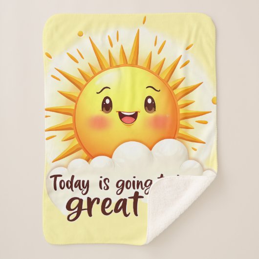 Het wordt een geweldige dag sherpa deken (Voorkant)