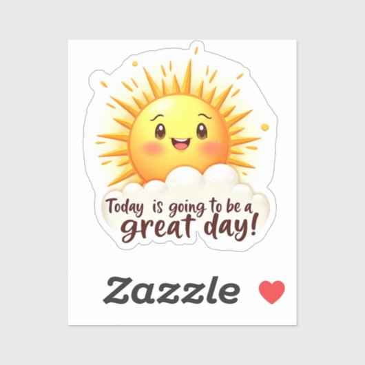 Het wordt een geweldige dag sticker (Vel)