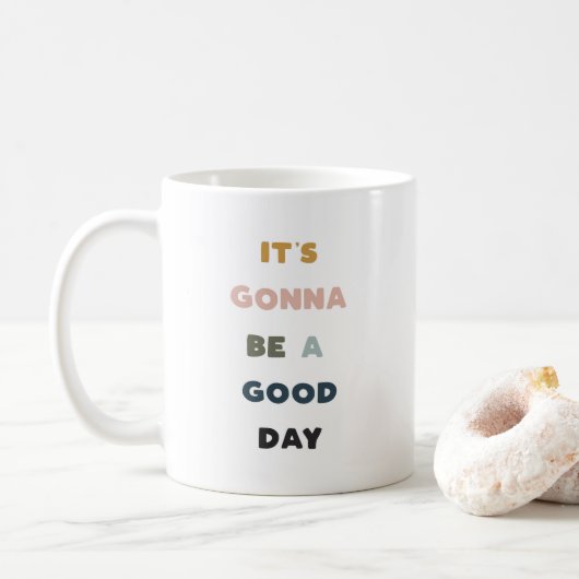 Het wordt een goede dag! koffiemok (Met donut)