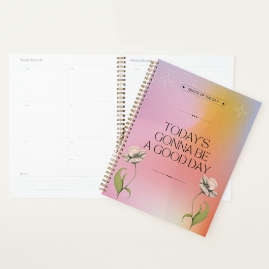 Het wordt een goede dag positief Inspirerend bloem Planner (Display)