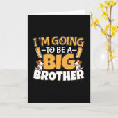 Het wordt een grote broer - een nieuwe babybroer kaart (Gele Bloem)