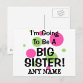 Het wordt een grote SISTER! Briefkaart (Voorkant / Achterkant)