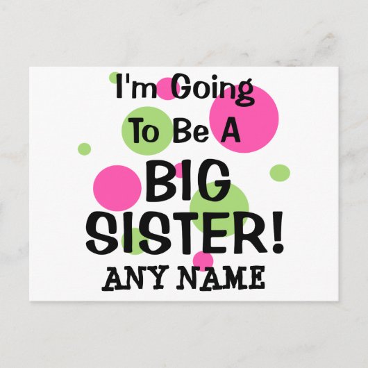 Het wordt een grote SISTER! Briefkaart (Voorkant)