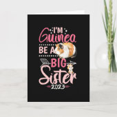 Het wordt een grote zuster 2023 - Guinee Pig Pun Kaart (Voorkant)