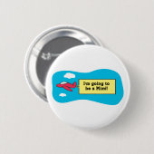 Het wordt een Mimi! Ronde Button 5,7 Cm (Voorkant /achterkant)