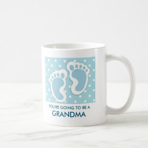 Het wordt een oma Cute Blue Baby Feet Koffiemok