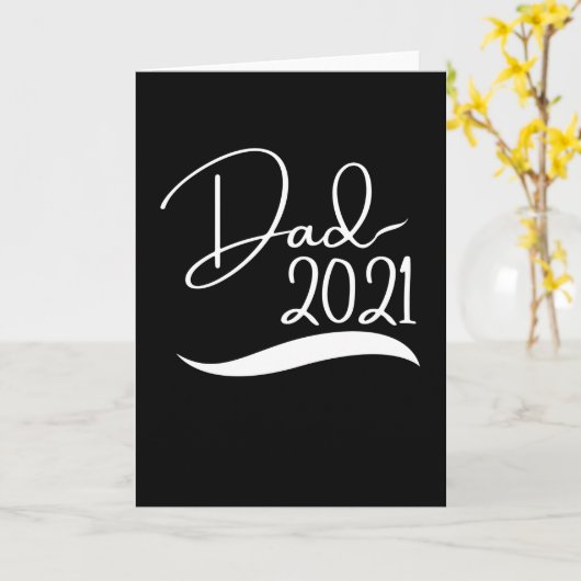 Het wordt een pap 2021 cadeau voor vader Baby. Kaart (Gele Bloem)