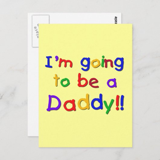 Het wordt een pap-primaire kleuren briefkaart (Voorkant / Achterkant)