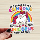 Het wordt een regenboog en eenhoorns soort Schatti Sticker