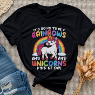 Het wordt een regenboog en eenhoorns soort Schatti T-shirt
