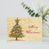 Het wordt een vintage kerst kaart (Staand voorkant)