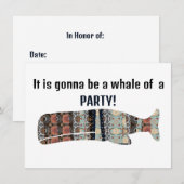 Het wordt een walvis van een partij kaart (Voorkant / Achterkant)