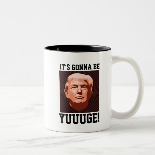 HET WORDT ENORM! Donald Trump Coffee Mugs Tweekleurige Koffiemok (Rechts)