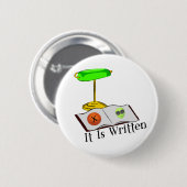 Het wordt geschreven ronde button 5,7 cm (Voorkant /achterkant)