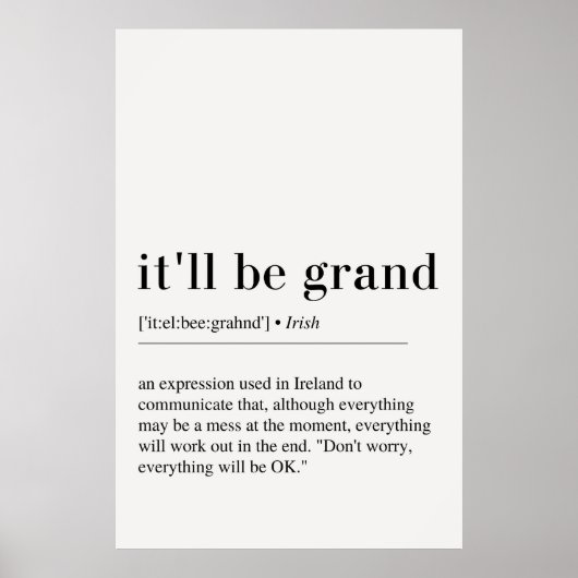 Het wordt groot Iers poster (Voorkant)