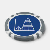 Het wordt in blauw toegevoegd poker chips (Enkel)