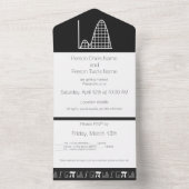 Het wordt in zwart toegevoegd all in one uitnodiging (Binnen)