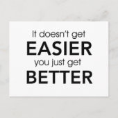 Het wordt niet gemakkelijker u enkel beter wordt briefkaart (Voorkant)
