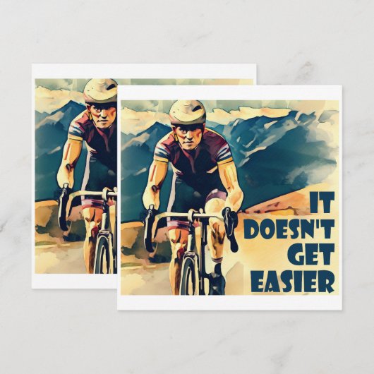 Het wordt niet makkelijker fietsen (Voorkant / Achterkant)