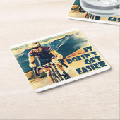 Het wordt niet makkelijker fietsen kartonnen onderzetters (Schuin)