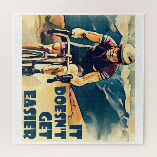 Het wordt niet makkelijker fietsen legpuzzel (Horizontaal)