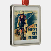 Het wordt niet makkelijker fietsen metalen ornament (Rechts)