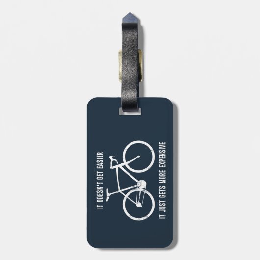 Het wordt niet makkelijker, het wordt alleen maar  bagagelabel (Achterkant verticaal)