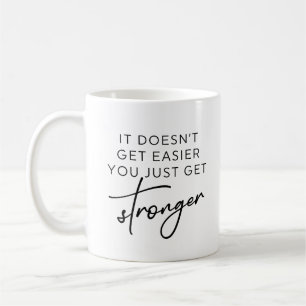 Het wordt niet makkelijker om alleen maar sterker koffiemok
