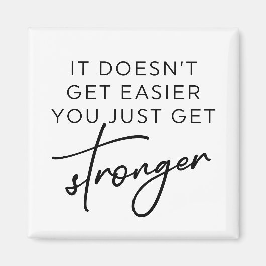 Het wordt niet makkelijker om alleen maar sterker  magneet (Voorkant)