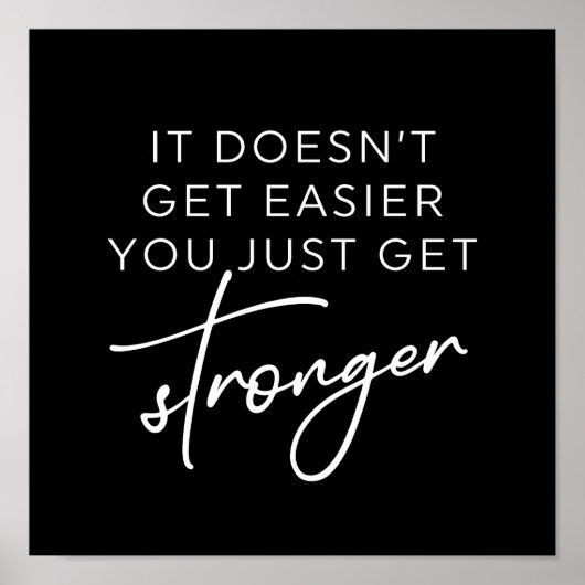 Het wordt niet makkelijker om alleen maar sterker  poster (Voorkant)
