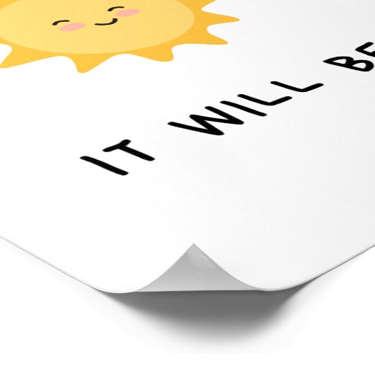 Het wordt OK Dagelijks affirmaties Poster (Hoek)