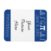 Het wordt opgeteld in Blue Save-the-Date Magnet Magneet (Horizontaal)