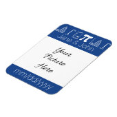 Het wordt opgeteld in Blue Save-the-Date Magnet Magneet (Linkerzijde)
