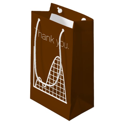 Het wordt opgeteld in chocoladegeschenkzak klein cadeauzakje (Voorkant Gekanteld)