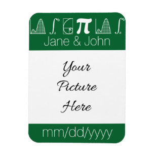 Het wordt opgeteld in Green Save-the-Date Magnet Magneet